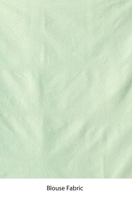 Buy_Samyukta Singhania_Sky Blue Flower Weave Banarasi Silk Saree With Running Blouse _Online_at_Aza_Fashions