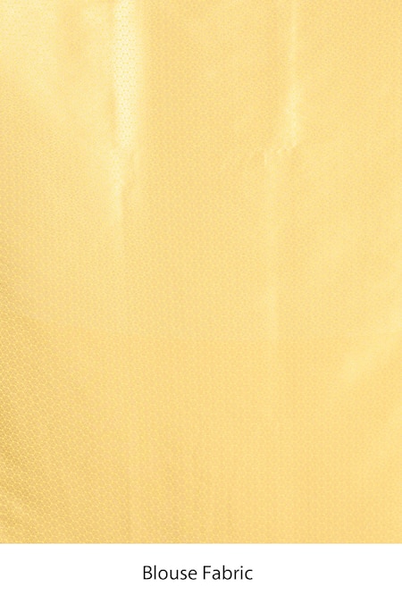 Samyukta Singhania_Yellow Flower Weave Banarasi Silk Saree With Running Blouse _Online_at_Aza_Fashions