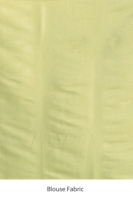 Buy_Samyukta Singhania_Green Flower Weave Banarasi Silk Saree With Running Blouse _Online_at_Aza_Fashions