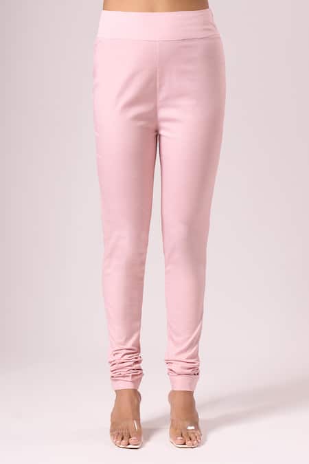 Shop_Anamika Khanna_Pink Beads, Embroidery Round Neck Kurta Set 