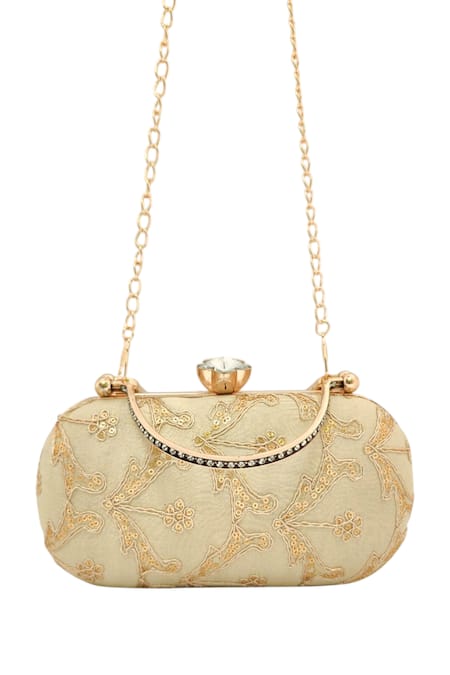 A Clutch Story Sunehri Gold Capsule Clutch 