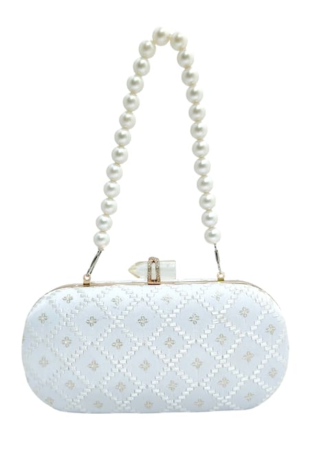 A Clutch Story Chandni White Capsule Clutch 