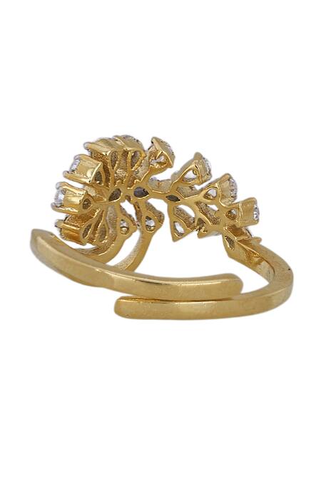 Sica Jewellery Gold Plated Crystals Designer 925 Silver Sisily Ring Online at Aza Fashions Sica Jewellery_Gold Plated Crystals Designer 925 Silver Sisily Ring _Online_at_Aza_Fashions