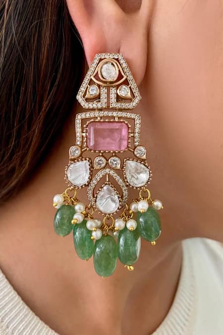 PRERTO Queen Turquoise Emerald Necklace Set 