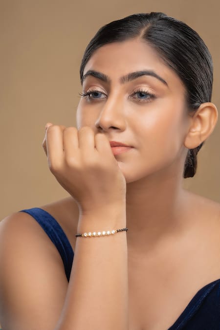 Sica Jewellery 925 Silver Malar Hand Mangalsutra Bracelet 