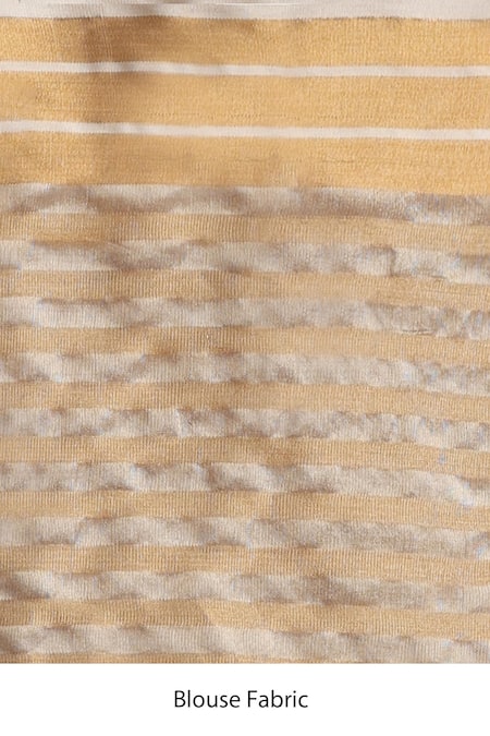 Weaver Story_Gray Chanderi Embroidery Dusty Grey Saree With Running Blouse _Online_at_Aza_Fashions