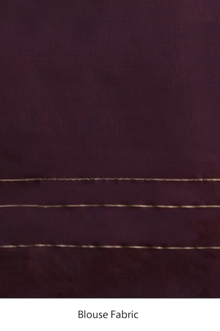 Weaver Story_Purple Chanderi Zari Plum Saree With Running Blouse _Online_at_Aza_Fashions