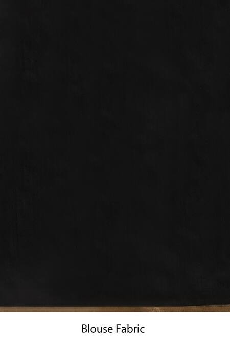 Weaver Story_Black Chanderi Embroidery Designer Saree With Running Blouse _Online_at_Aza_Fashions