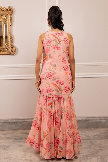 Paulmi And Harsh Floral Printed Kurta & Sharara Set 