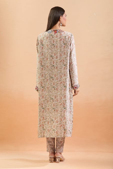 Anamika Khanna Blossom Print Kurta Set 