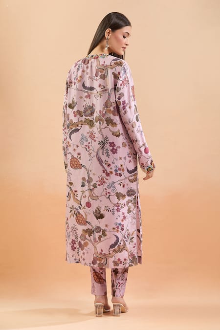 Anamika Khanna Bloom Print Kurta Pant Set 