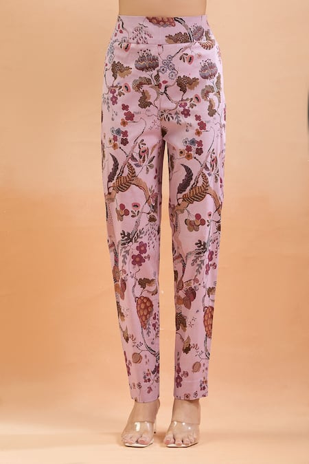 Buy Anamika Khanna Purple Beads, Sequins, Tassels Round Neck Bloom Print Kurta Pant Set Online at Aza Fashions Buy_Anamika Khanna_Purple Beads, Sequins, Tassels Round Neck Bloom Print Kurta Pant Set_Online_at_Aza_Fashions