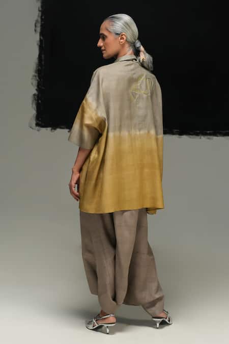 Urvashi Kaur Multicolor Tussar Silk Momji Top 