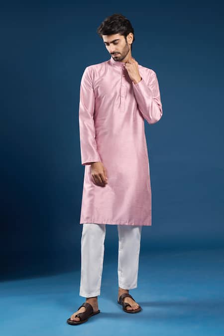 Buy Arihant Rai Sinha Pink Silk, Cotton Onion Dupion Kurta Set Online at Aza Fashions Buy_Arihant Rai Sinha_Pink Silk, Cotton Onion Dupion Kurta Set _Online_at_Aza_Fashions