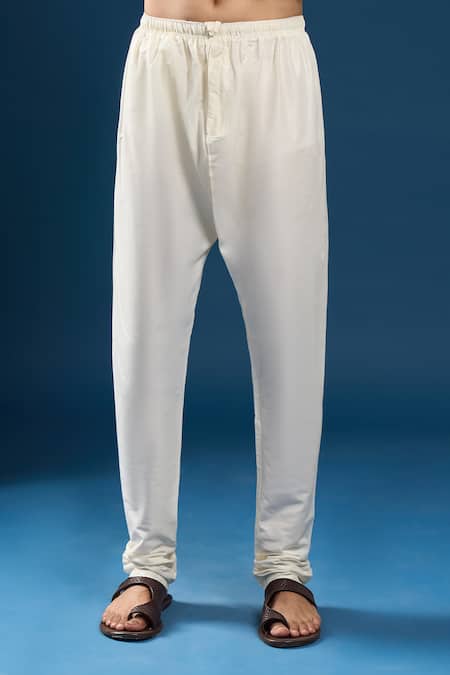 Buy_Arihant Rai Sinha_Sky Blue Silk, Polyester, Cotton Mirrors Kurta And Pyjama Set _Online_at_Aza_Fashions