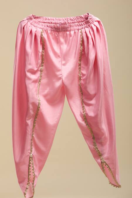 Buy Samyukta Singhania Pink Tissue, Crepe, Georgette Embroidery, Lace V-neck Floral Print Kurta Set Buy_Samyukta Singhania_Pink Tissue, Crepe, Georgette Embroidery, Lace V-neck Floral Print Kurta Set