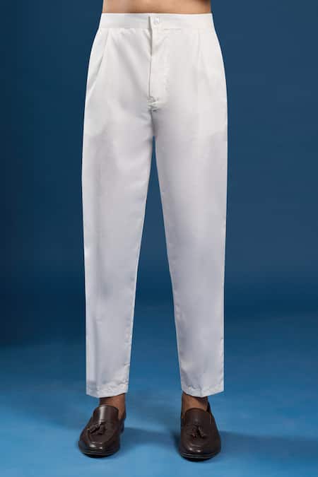 Arihant Rai Sinha_Red Georgette, Cotton Embroidery, Sequins Designer Sherwani And Pant Set _Online_at_Aza_Fashions