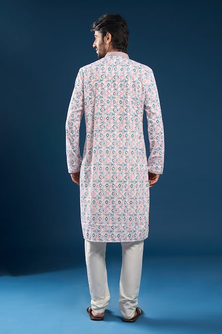 Arihant Rai Sinha Chikankari Printed Kurta & Pyjama Set 