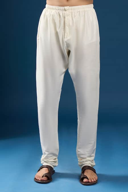 Arihant Rai Sinha_Turquoise Georgette, Polyester, Cotton Chikankari Firozi Blue Kurta And Pyjama Set _Online_at_Aza_Fashions