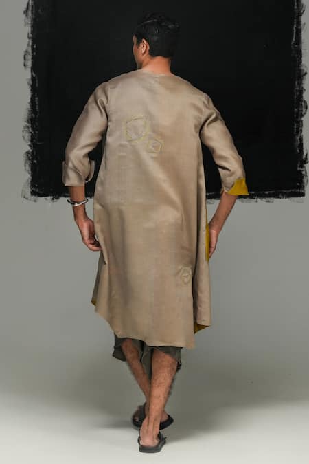 Urvashi Kaur Designer Handwoven Cotton Silk Kurta 