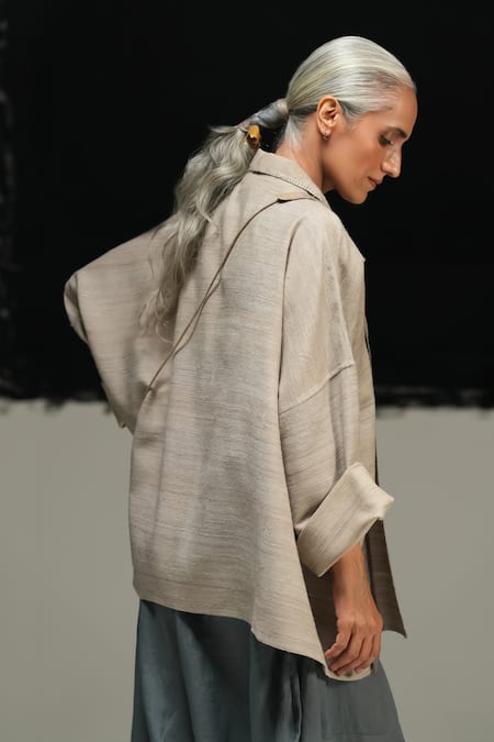 Urvashi Kaur Handwoven Eri Silk JYU Jacket 