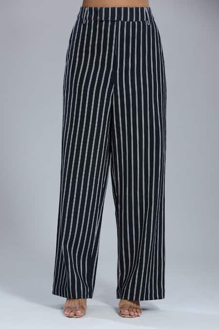 Dhruv Kapoor Multi Striped Wide-Leg Jeans 