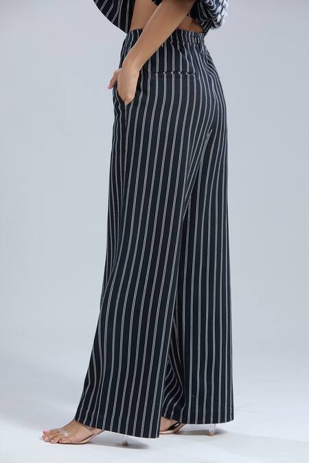 Shop_Dhruv Kapoor_Blue Multi Striped Wide-leg Jeans _Online_at_Aza_Fashions
