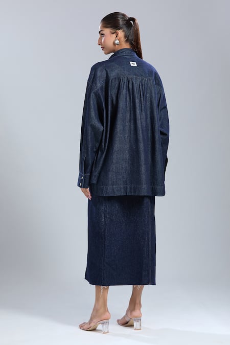 Dhruv Kapoor Denim Double Fresco Shirt 