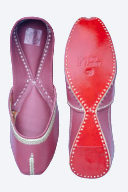 Shop NR By Nidhi Rathi Purple Plain Classic Leather Juttis at Aza Fashions Shop_NR By Nidhi Rathi_Purple Plain Classic Leather Juttis _at_Aza_Fashions