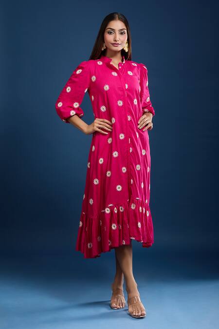 Samyukta Singhania Embroidered Cotton Dress 