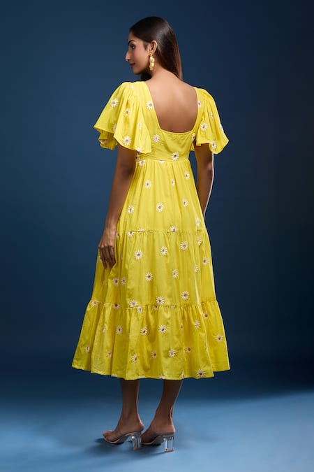 Samyukta Singhania Embroidered Tiered Dress 