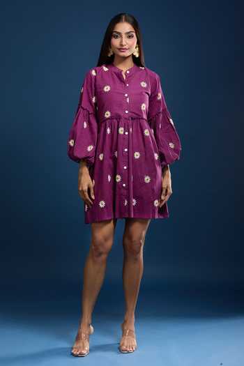 Samyukta Singhania Jam Floral Embroidered Dress 