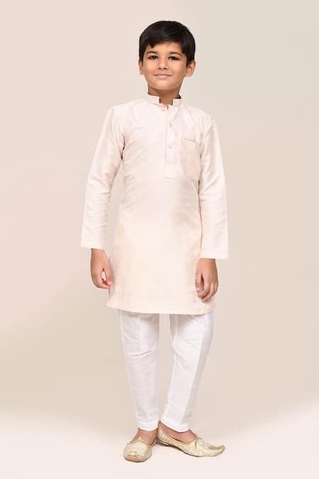 Arihant Rai Sinha Cream Cotton Printed Kurta And White Pant Set 