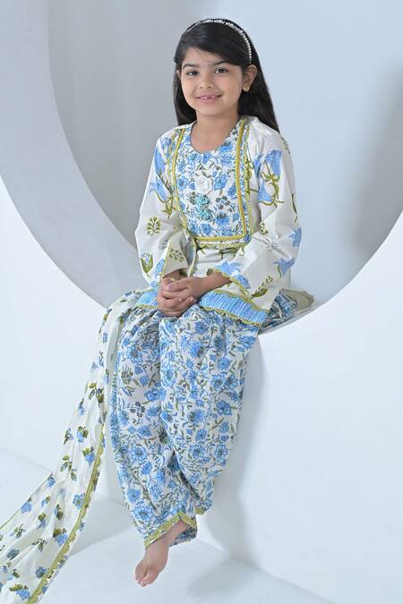 The Plum Bum Designer Cotton Kurti & Salwar Set 