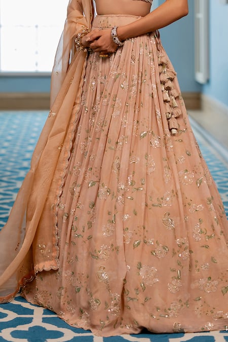 Buy Paulmi And Harsh Pink Georgette, Organza Sequins, Embroidery Round Neck Old Rose Lehenga Set Online at Aza Fashions Buy_Paulmi And Harsh_Pink Georgette, Organza Sequins, Embroidery Round Neck Old Rose Lehenga Set _Online_at_Aza_Fashions