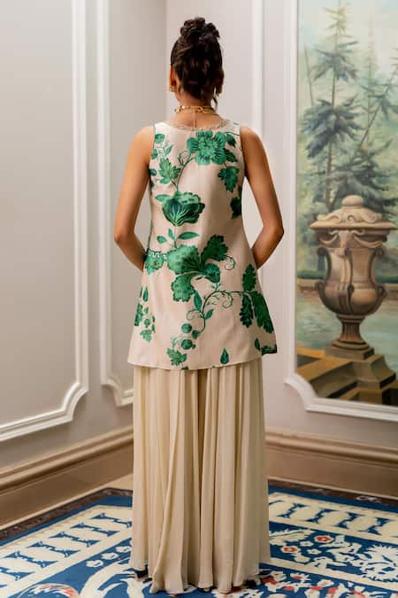 Paulmi And Harsh Floral Print Kurta & Palazzo Set 