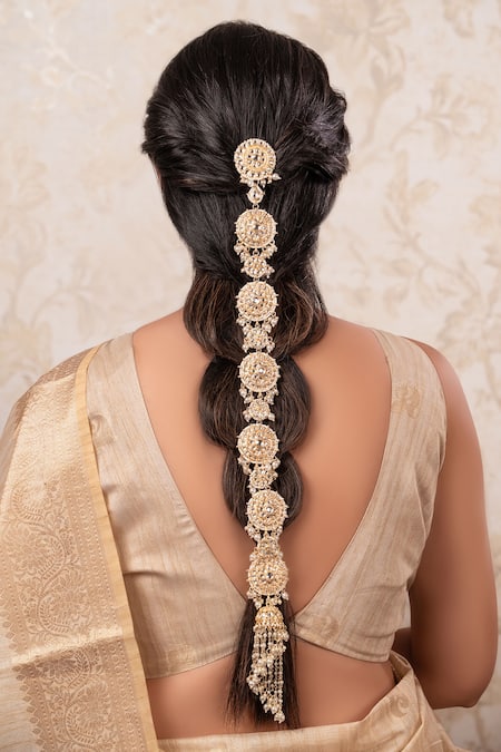 Anana Gold Beads Designer Hair Braid 