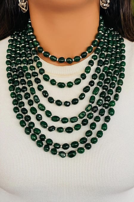 Prerto Emerald Lumi Multi-Layer Necklace 