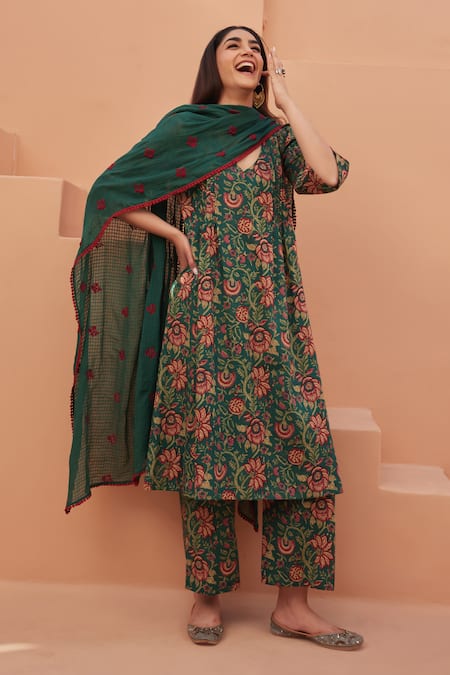 Gulabo Jaipur Floral Print Kurta Pant Set 