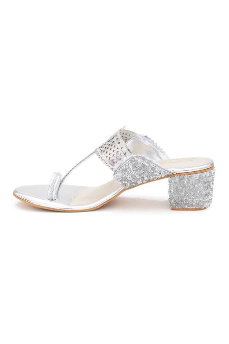 Sole House_Silver Glitter Tikki Heels _Online_at_Aza_Fashions