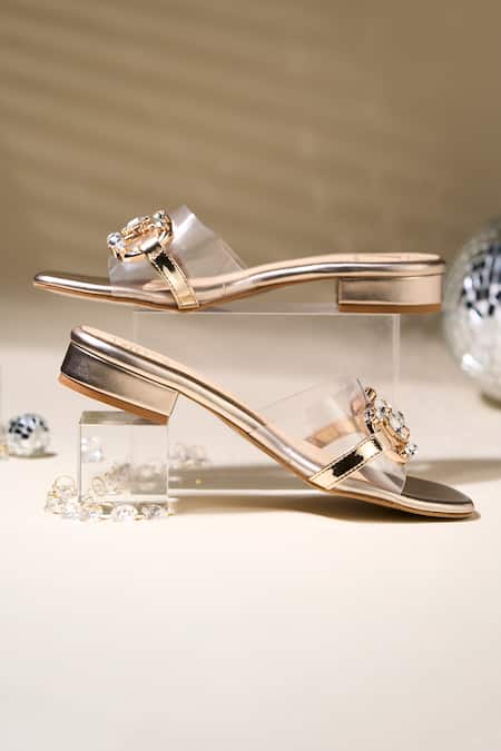 House Of Vian Gold Crystals Bianca Heels Online at Aza Fashions House Of Vian_Gold Crystals Bianca Heels _Online_at_Aza_Fashions