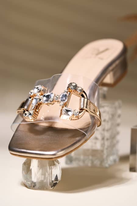 Shop House Of Vian Gold Crystals Bianca Heels at Aza Fashions Shop_House Of Vian_Gold Crystals Bianca Heels _at_Aza_Fashions