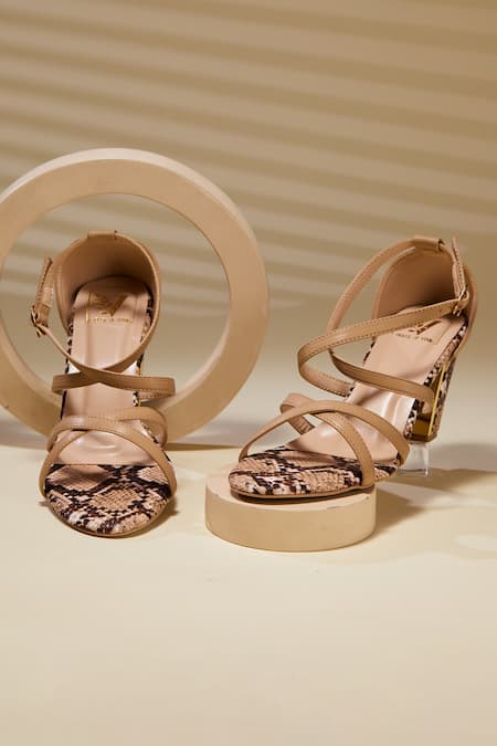 House Of Vian Beige Lilith Strappy Heels Online at Aza Fashions House Of Vian_Beige Lilith Strappy Heels _Online_at_Aza_Fashions