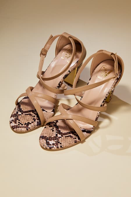 House Of Vian Lilith Beige Strappy Heels