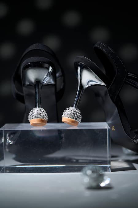 Buy House Of Vian Black Rhinestones Designer Heels Online at Aza Fashions Buy_House Of Vian_Black Rhinestones Designer Heels _Online_at_Aza_Fashions