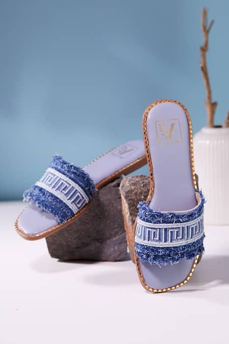 House Of Vian Blue Designer Flats