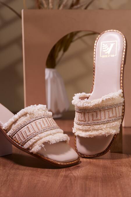 Buy_House Of Vian_Cream Savannah Flats _Online_at_Aza_Fashions