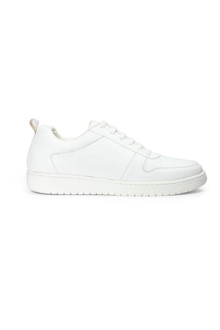 Buy_Domani_White Leather Sneakers _Online_at_Aza_Fashions
