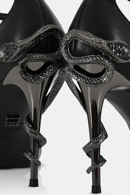 Buy_Elleganti_Black Serpentine Pump Heels _Online_at_Aza_Fashions
