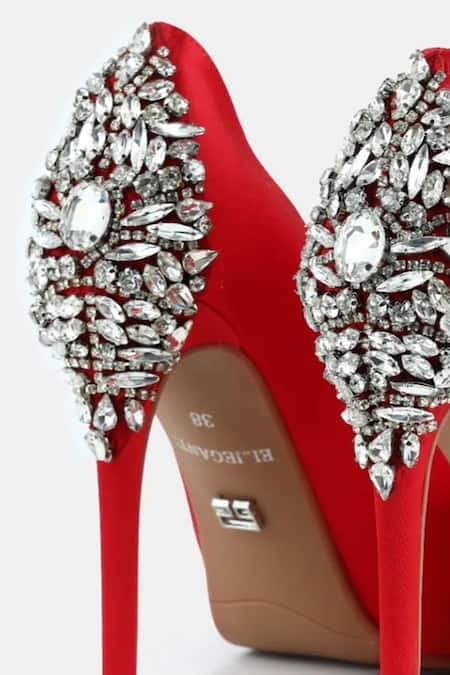 Buy_Elleganti_Red Crystals Eternity Embellished Heels _Online_at_Aza_Fashions